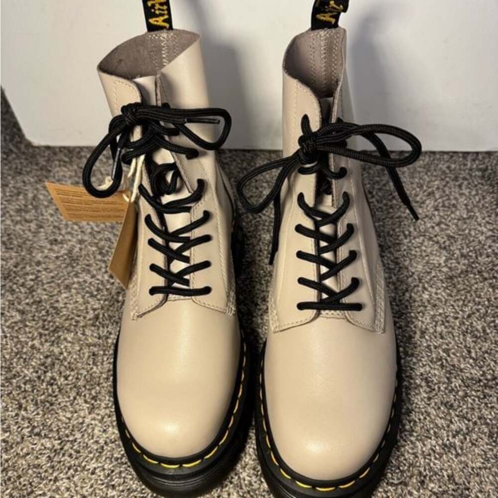 Dr. Martens Women's Audrick 8-Eye Nappa Lux Platform Ankle Boots - Picture 5 of 13